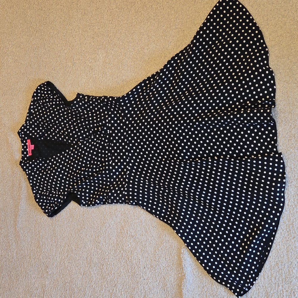 Betsey Johnson Black and White Polka Dot Dress